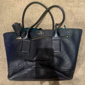 Kate Spade black leather tote/handbag